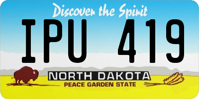 ND license plate IPU419