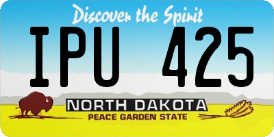 ND license plate IPU425