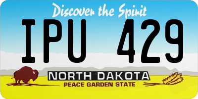 ND license plate IPU429