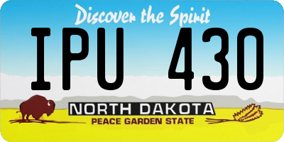 ND license plate IPU430