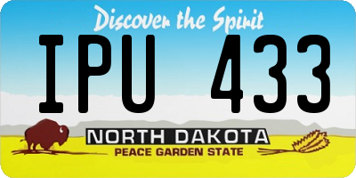 ND license plate IPU433