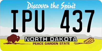 ND license plate IPU437