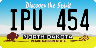 ND license plate IPU454