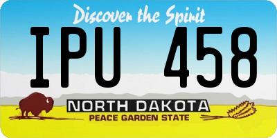 ND license plate IPU458