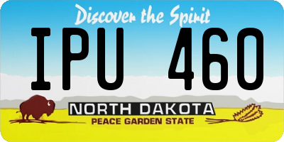 ND license plate IPU460