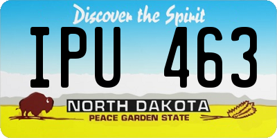 ND license plate IPU463