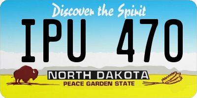 ND license plate IPU470