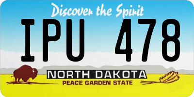 ND license plate IPU478