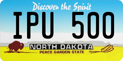 ND license plate IPU500