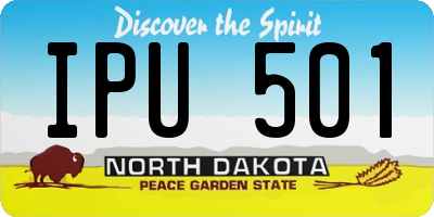 ND license plate IPU501