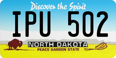 ND license plate IPU502