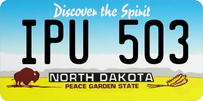 ND license plate IPU503