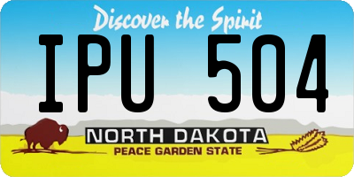 ND license plate IPU504