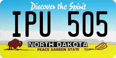 ND license plate IPU505