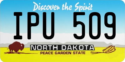 ND license plate IPU509