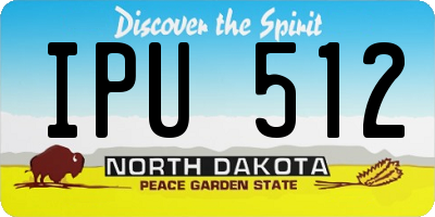 ND license plate IPU512