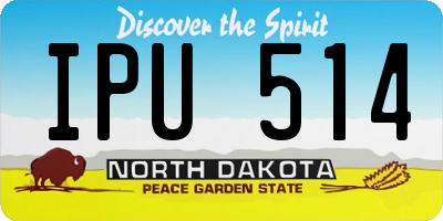 ND license plate IPU514
