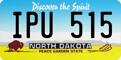 ND license plate IPU515