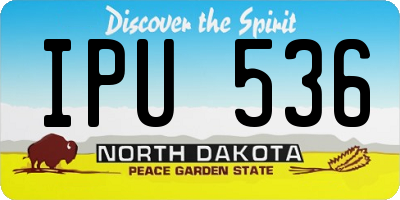 ND license plate IPU536