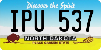 ND license plate IPU537