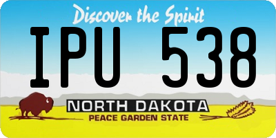 ND license plate IPU538