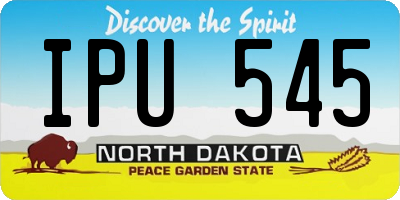 ND license plate IPU545