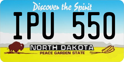 ND license plate IPU550
