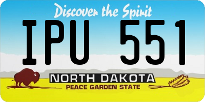 ND license plate IPU551