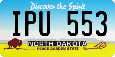 ND license plate IPU553