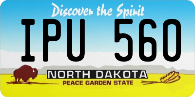 ND license plate IPU560