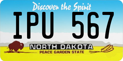 ND license plate IPU567