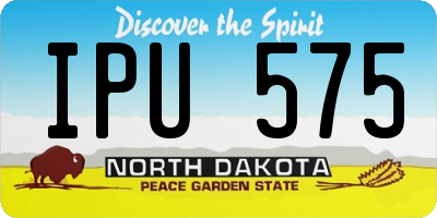ND license plate IPU575