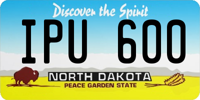 ND license plate IPU600
