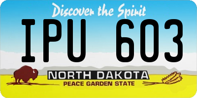 ND license plate IPU603