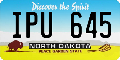 ND license plate IPU645