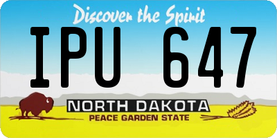 ND license plate IPU647
