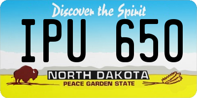 ND license plate IPU650