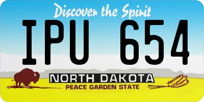 ND license plate IPU654