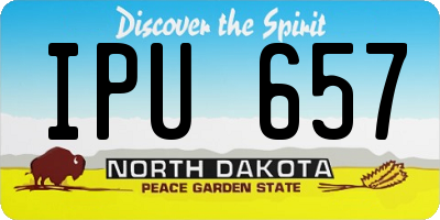 ND license plate IPU657