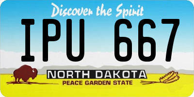 ND license plate IPU667