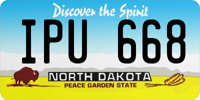 ND license plate IPU668