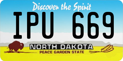 ND license plate IPU669