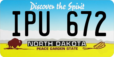 ND license plate IPU672