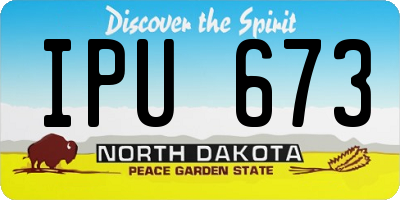 ND license plate IPU673
