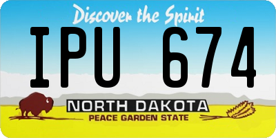 ND license plate IPU674