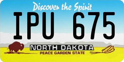 ND license plate IPU675