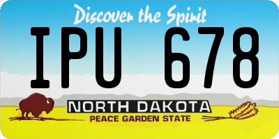 ND license plate IPU678