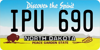 ND license plate IPU690
