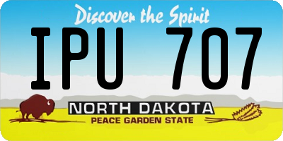 ND license plate IPU707
