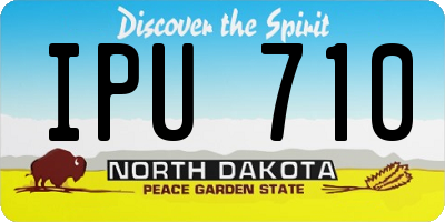 ND license plate IPU710